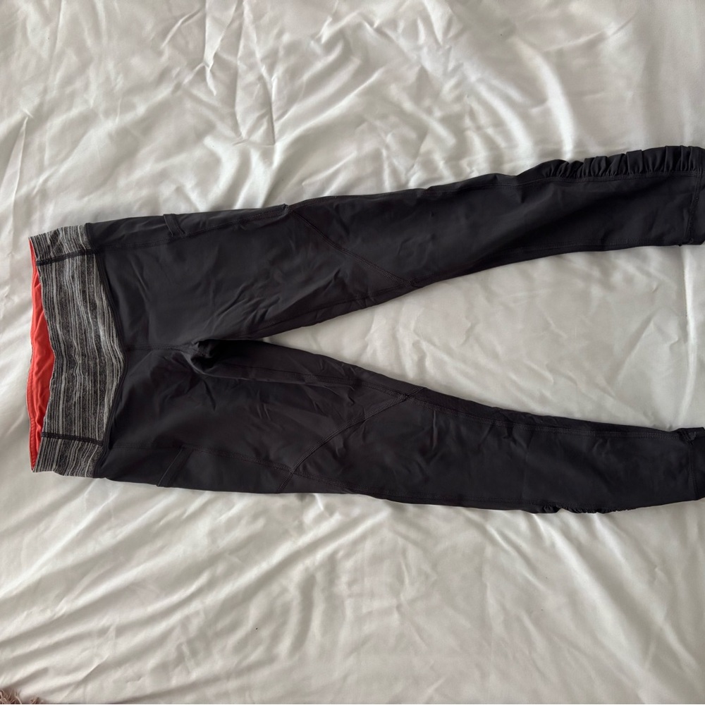 lululemon athletica Black and Gray Leggings